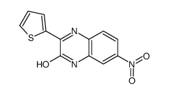 7-nitro-3-thiophen-2-yl-1H-quinoxalin-2-one结构式