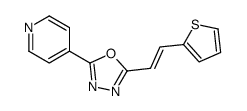 2-pyridin-4-yl-5-(2-thiophen-2-ylethenyl)-1,3,4-oxadiazole结构式