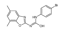 1-(4-bromophenyl)-3-(5,7-dimethyl-1,3-benzoxazol-2-yl)urea结构式