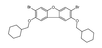 3,7-dibromo-2,8-bis(cyclohexylmethoxy)dibenzofuran Structure