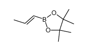 4,4,5,5-Tetramethyl-2-((E)-propenyl)[1,3,2]dioxaborolane结构式