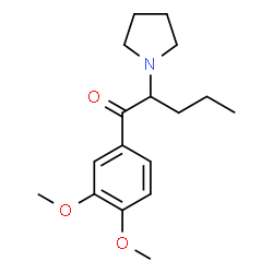 3',4'-Dimethoxy-α-Pyrrolidinopentiophenone结构式