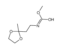 Carbamic acid,[2-(2-methyl-1,3-dioxolan-2-yl)ethyl]-,methyl ester (5CI) structure