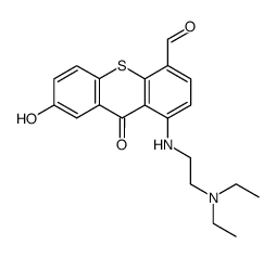 1-((2-(diethylamino)ethyl)amino)-7-hydroxy-9-oxo-9H-thioxanthene-4-carboxaldehyde结构式