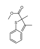 methyl 2,3-dimethyl-2-phenylsulfanylbut-3-enoate结构式