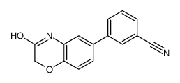 3-(3-oxo-4H-1,4-benzoxazin-6-yl)benzonitrile结构式