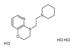 4-(2-(1-Piperidinyl)ethyl)-3,4-dihydro-2H-pyrido(3,2-b)-1,4-oxazine tr ihydrochloride结构式