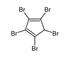 1,2,3,4,5-pentabromocyclopenta-1,3-diene Structure