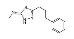 N-methyl-5-(3-phenylpropyl)-1,3,4-thiadiazol-2-amine结构式