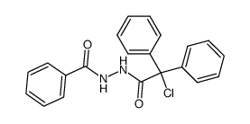 N-benzoyl-N'-(chloro-diphenyl-acetyl)-hydrazine Structure
