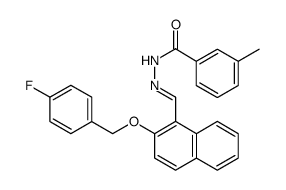 Benzoic acid, 3-methyl-, 2-[[2-[(4-fluorophenyl)methoxy]-1-naphthalenyl]methylene]hydrazide结构式