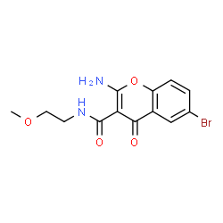 2-Amino-6-bromo-N-(2-methoxyethyl)-4-oxo-4H-chromene-3-carboxamide Structure