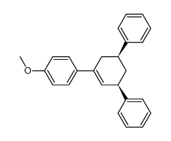 1-(p-methoxyphenyl)-3,5-diphenylcyclohex-1-ene Structure