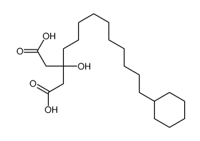 3-(10-cyclohexyldecyl)-3-hydroxypentanedioic acid Structure