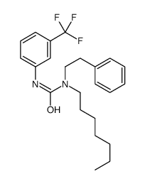 1-heptyl-1-(2-phenylethyl)-3-[3-(trifluoromethyl)phenyl]urea Structure