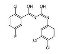 2-chloro-N-[(3,4-dichlorophenyl)carbamoyl]-5-fluorobenzamide结构式