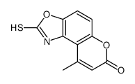 9-methyl-2-sulfanylidene-1H-pyrano[3,2-e][1,3]benzoxazol-7-one Structure