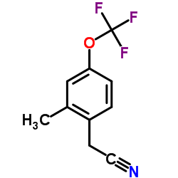 2-METHYL-4-(TRIFLUOROMETHOXY)PHENYLACETONITRILE结构式