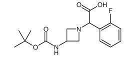 (3-TERT-BUTOXYCARBONYLAMINO-AZETIDIN-1-YL)-(2-FLUORO-PHENYL)-ACETIC ACID Structure