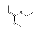 1-methylsulfanyl-1-propan-2-ylsulfanylprop-1-ene结构式