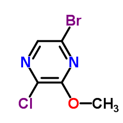 5-Bromo-2-chloro-3-methoxypyrazine Structure