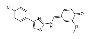 4-[[[4-(4-chlorophenyl)-1,3-thiazol-2-yl]amino]methylidene]-2-methoxycyclohexa-2,5-dien-1-one Structure