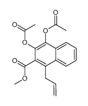 4-allyl-3-carbomethoxynaphthalene-1,2-diyl diacetate Structure