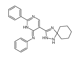 N,2-diphenyl-5-(1,2,4-triazaspiro[4.5]dec-3-en-3-yl)pyrimidin-4-amine Structure