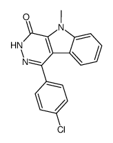 1-(4-Chloro-phenyl)-5-methyl-3,5-dihydro-pyridazino[4,5-b]indol-4-one结构式