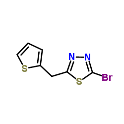 2-Bromo-5-(2-thienylmethyl)-1,3,4-thiadiazole结构式