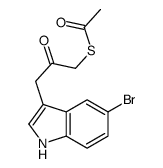 S-[3-(5-bromo-1H-indol-3-yl)-2-oxopropyl] ethanethioate结构式