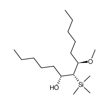 (6R,7R,8R)-8-methoxy-7-(trimethylsilyl)tridecan-6-ol结构式