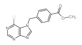 Benzoic acid,4-[(6-chloro-7H-purin-7-yl)methyl]-, methyl ester Structure