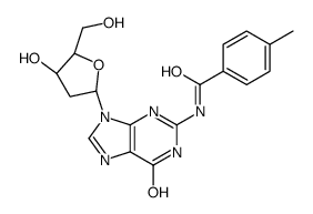 N-[9-[(2R,4S,5R)-4-hydroxy-5-(hydroxymethyl)oxolan-2-yl]-6-oxo-3H-purin-2-yl]-4-methylbenzamide结构式
