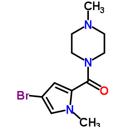 (4-Bromo-1-methyl-1H-pyrrol-2-yl)(4-methyl-1-piperazinyl)methanone结构式