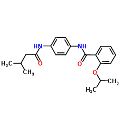 2-Isopropoxy-N-{4-[(3-methylbutanoyl)amino]phenyl}benzamide结构式