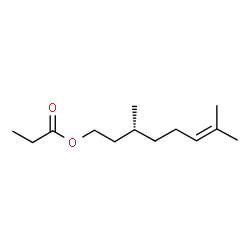 (+)-3,7-dimethyloct-6-enyl propionate structure