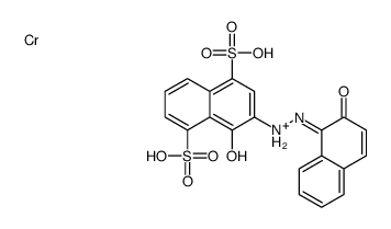 hydrogen [4-hydroxy-3-[(2-hydroxy-1-naphthyl)azo]naphthalene-1,5-disulphonato(4-)]chromate(1-)结构式