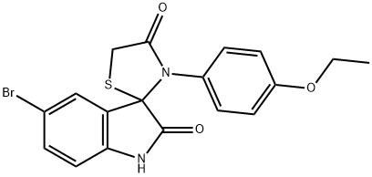 5-Bromo-3'-(4-ethoxyphenyl)spiro[indoline-3,2'-thiazolidine]-2,4'-dione Structure