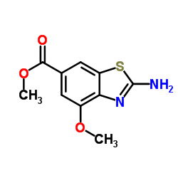 2-氨基-4-甲氧基苯并[d]噻唑-6-羧酸甲酯结构式