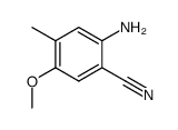 2-amino-5-methoxy-4-methyl-benzonitrile结构式