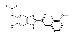 5-difluoromethoxy-6-methoxy-2-[(4-methoxy-3-methyl-pyridin-2-yl)methylsulfinyl]-1H-benzimidazole Structure