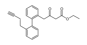 ethyl 4-{2-[2'-(but-3-ynyl)phenyl]phenyl}-3-oxobutanoate Structure