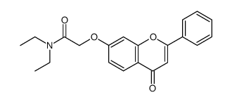 N,N-diethyl-2-(4-oxo-2-phenyl-4H-chromen-7-yloxy)-acetamide结构式
