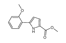 methyl 5-(2-methoxyphenyl)-1H-pyrrole-2-carboxylate结构式