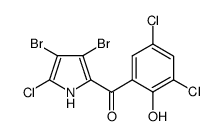 3,4-dibromo-5,3',5'-trichloro-2-(2'-hydroxybenzoyl)pyrrole Structure