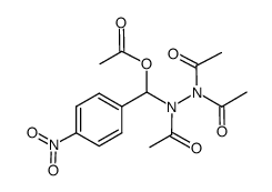 1-(α-acetoxy-4-nitrobenzyl)-1,2,2-triacetylhydrazine Structure