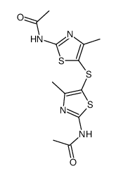 bis-(2-acetylamino-4-methyl-thiazol-5-yl)-sulfide结构式