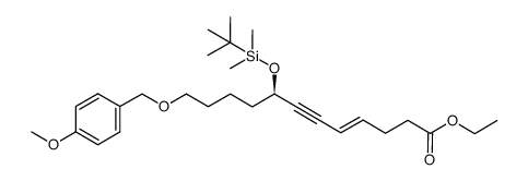 ethyl (4E,8R)-8-{[tert-butyl(dimethyl)silyl]oxy}-12-[(para-methoxybenzyl)oxy]dodec-4-en-6-ynoate Structure