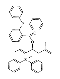 (S)-(Z)-2-methyl-5-(diphenylmethylsilyl)-hepta-1,5-dien-4-yl-2-(diphenylphosphino)benzoate结构式